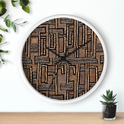 Malian Mud Cloth Wall Clock - The Global Wanderer