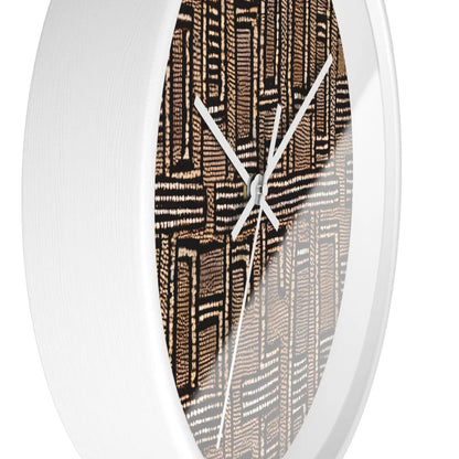 Malian Mud Cloth Wall Clock - The Global Wanderer