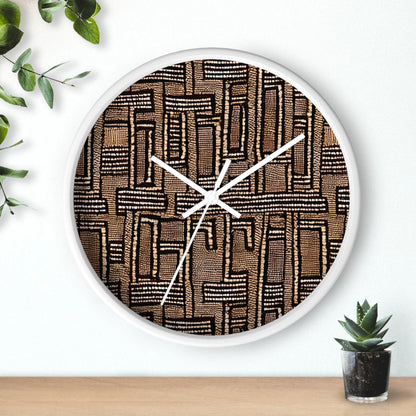 Malian Mud Cloth Wall Clock - The Global Wanderer