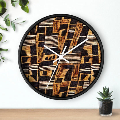 Malian Mud Cloth Wall Clock - The Global Wanderer