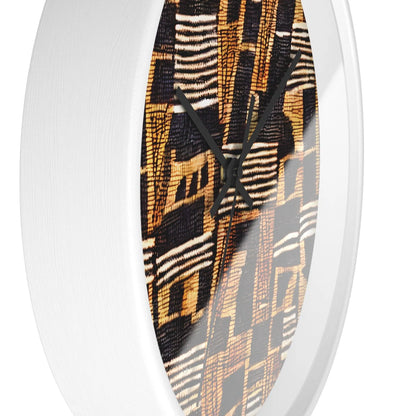 Malian Mud Cloth Wall Clock - The Global Wanderer