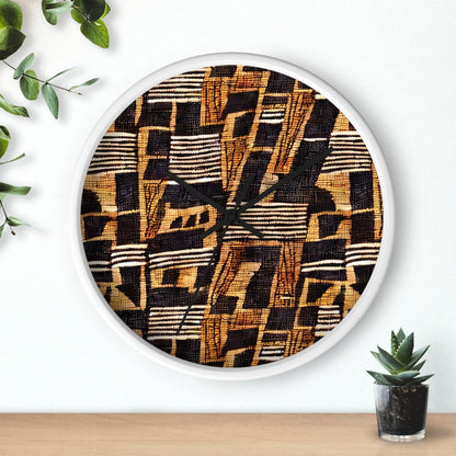 Malian Mud Cloth Wall Clock - The Global Wanderer