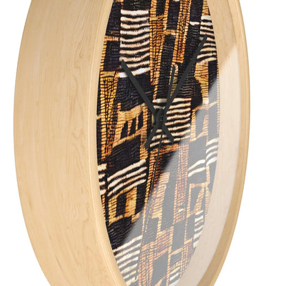 Malian Mud Cloth Wall Clock - The Global Wanderer