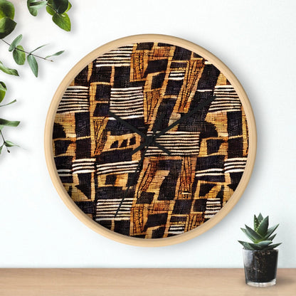 Malian Mud Cloth Wall Clock - The Global Wanderer