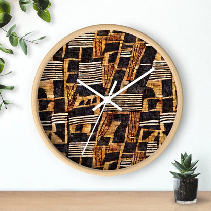 Malian Mud Cloth Wall Clock - The Global Wanderer