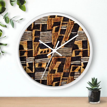 Malian Mud Cloth Wall Clock - The Global Wanderer