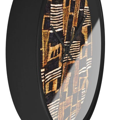 Malian Mud Cloth Wall Clock - The Global Wanderer