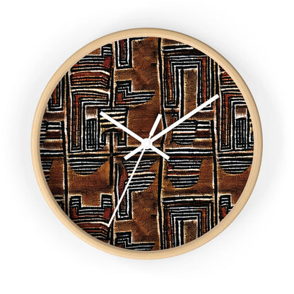 Malian Mud Cloth Wall Clock - The Global Wanderer