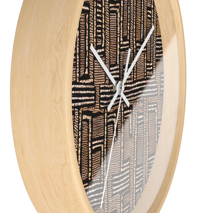 Malian Mud Cloth Wall Clock - The Global Wanderer