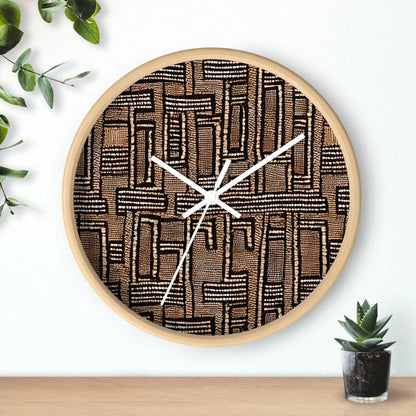 Malian Mud Cloth Wall Clock - The Global Wanderer