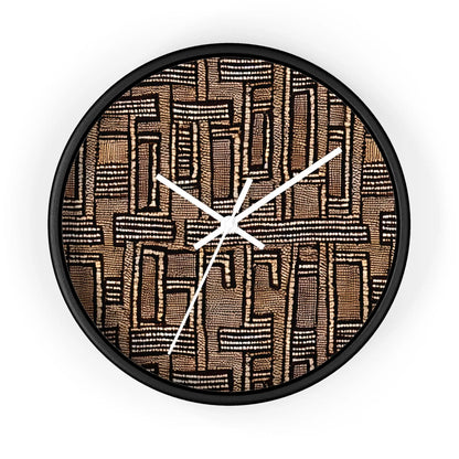 Malian Mud Cloth Wall Clock - The Global Wanderer