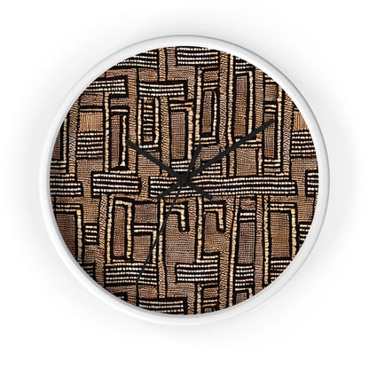 Malian Mud Cloth Wall Clock - The Global Wanderer