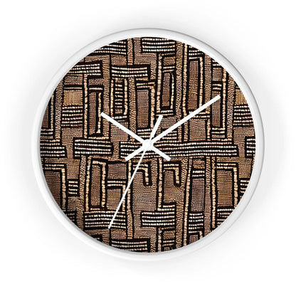 Malian Mud Cloth Wall Clock - The Global Wanderer