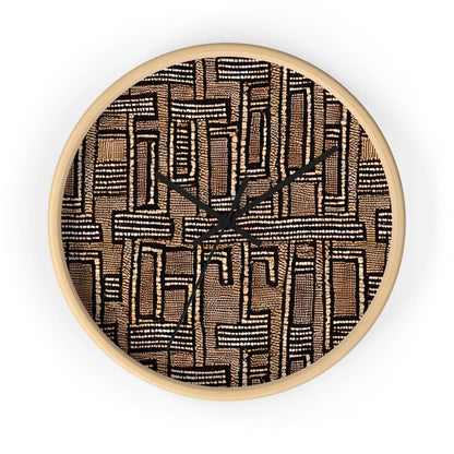 Malian Mud Cloth Wall Clock - The Global Wanderer