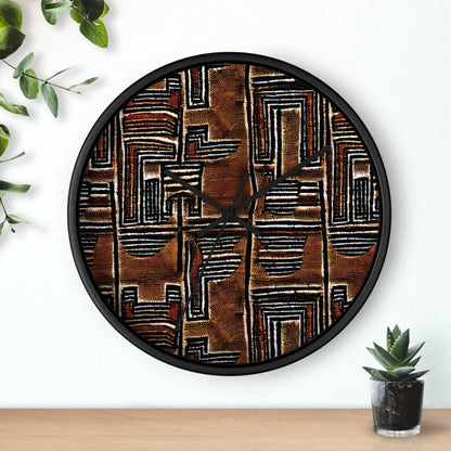 Malian Mud Cloth Wall Clock - The Global Wanderer