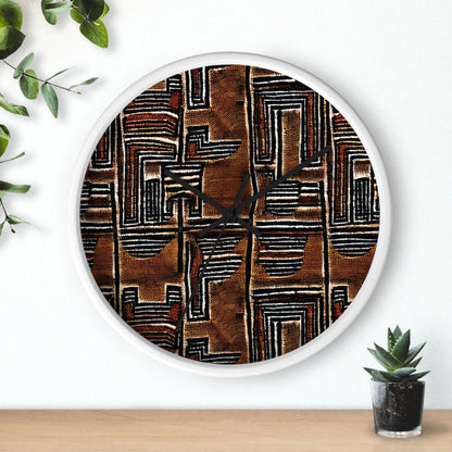 Malian Mud Cloth Wall Clock - The Global Wanderer