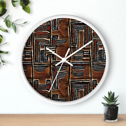 Malian Mud Cloth Wall Clock - The Global Wanderer