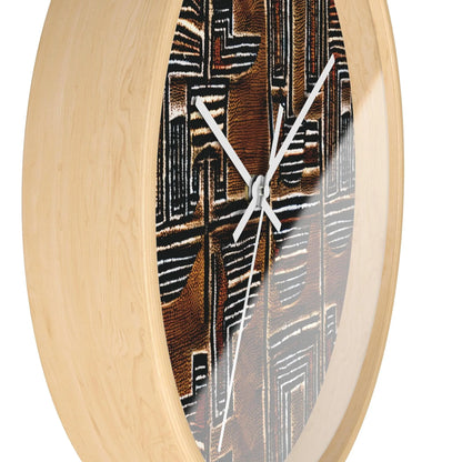 Malian Mud Cloth Wall Clock - The Global Wanderer