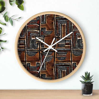 Malian Mud Cloth Wall Clock - The Global Wanderer