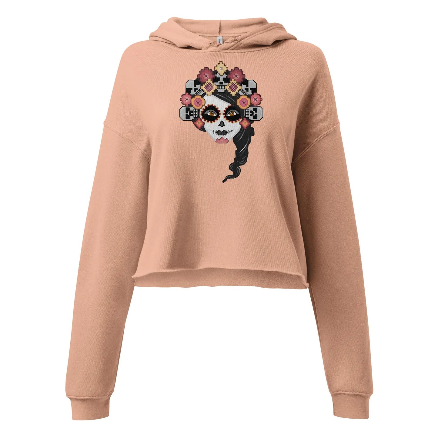 Mexican Catrina Crop Hoodie - The Global Wanderer