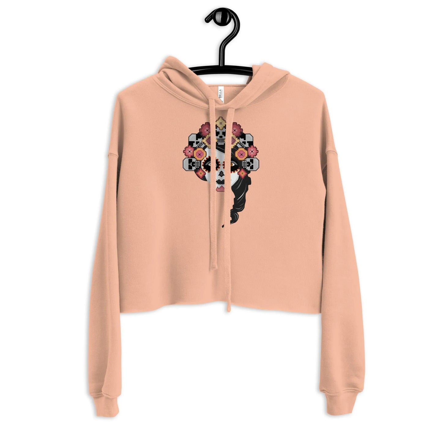 Mexican Catrina Crop Hoodie - The Global Wanderer