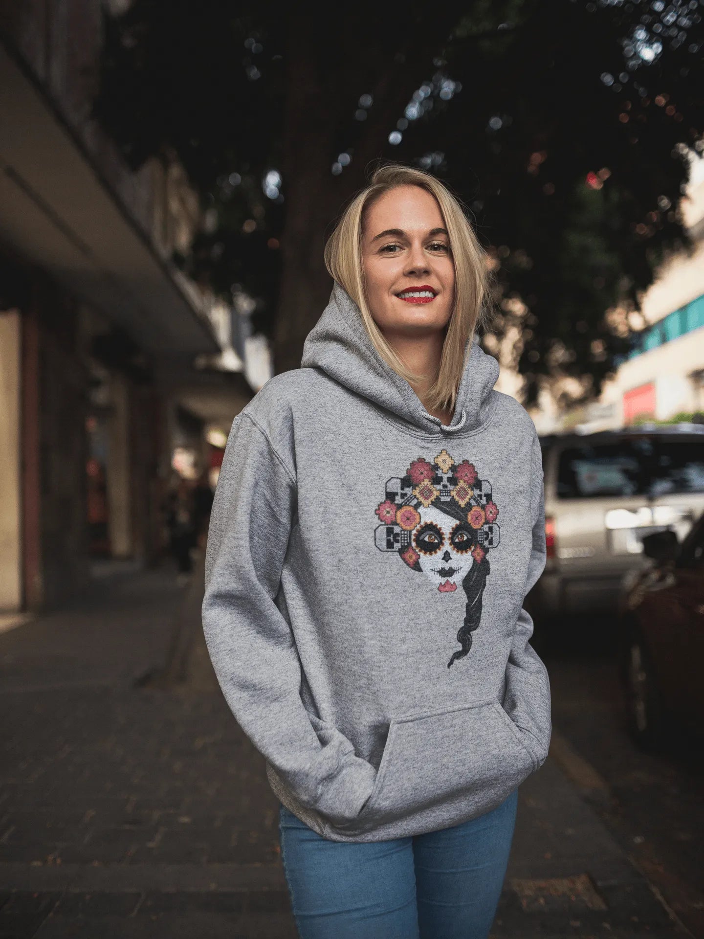 Mexican Catrina Hoodie - The Global Wanderer