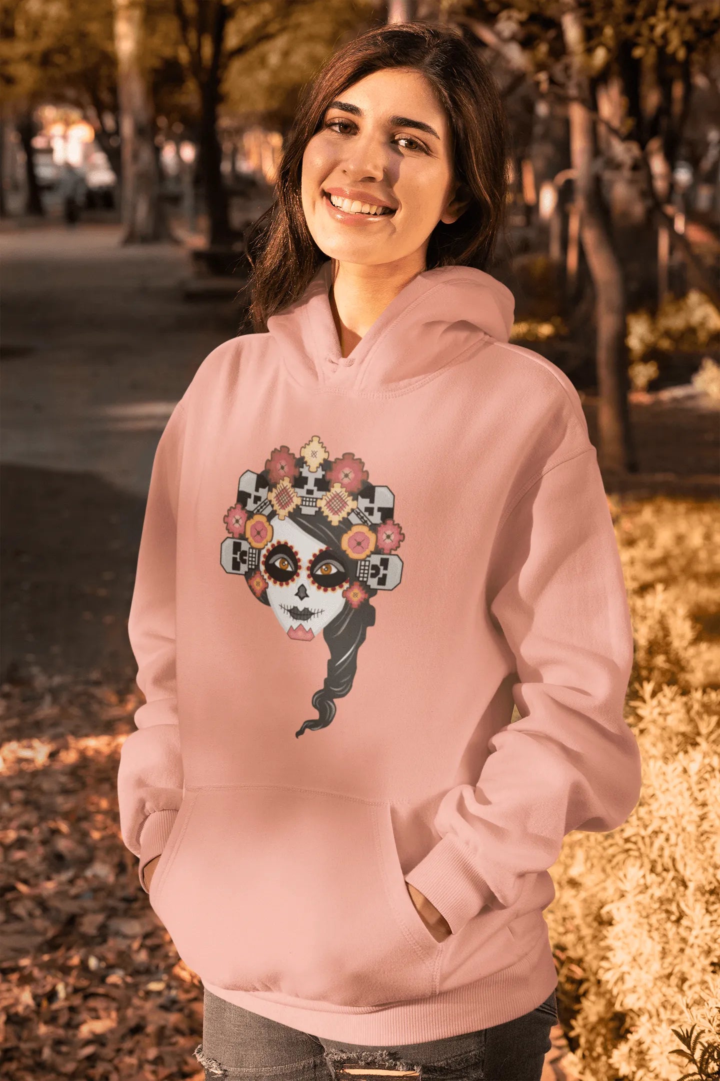 Mexican Catrina Hoodie - The Global Wanderer