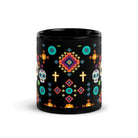 Mexican Day of the Dead Black Mug - The Global Wanderer