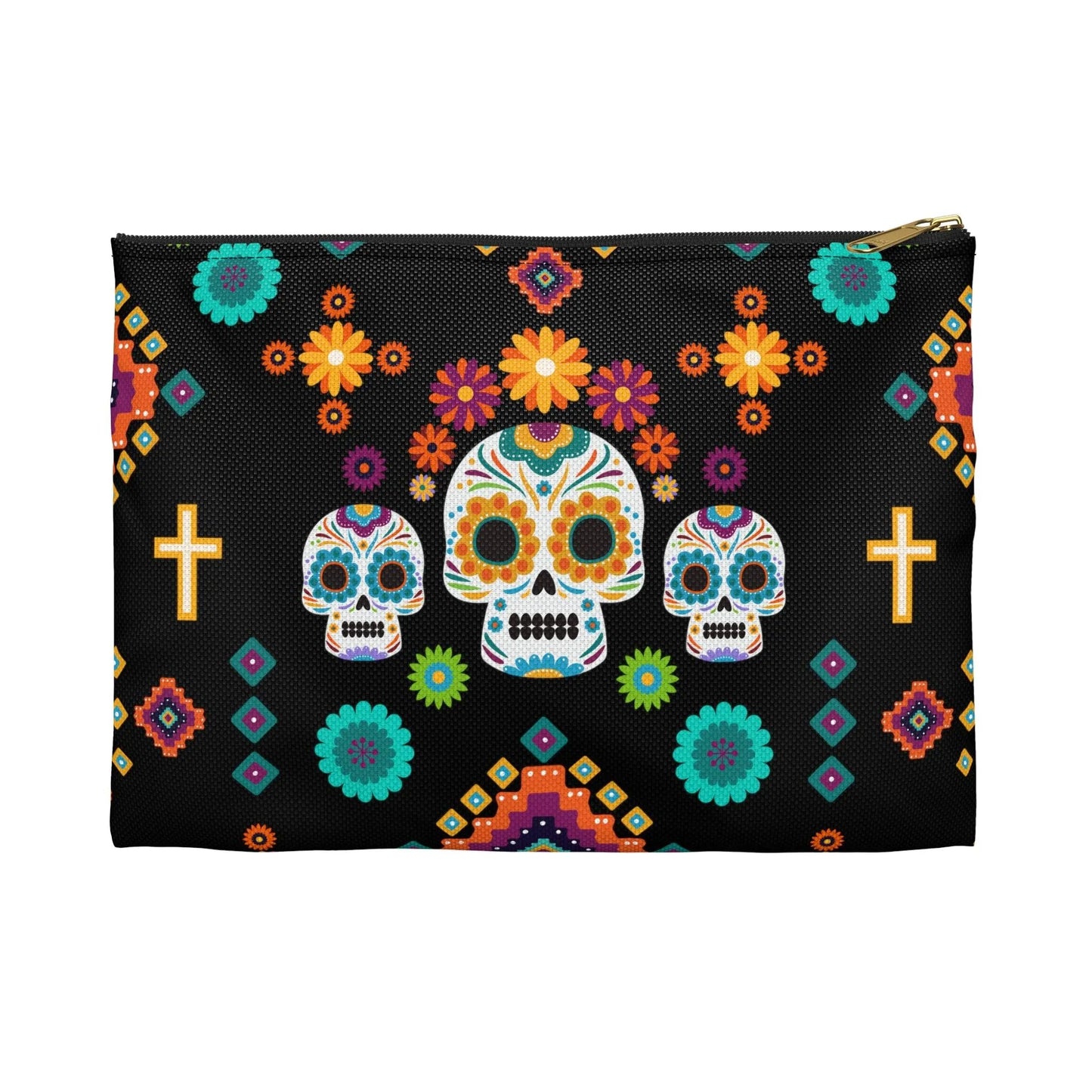 Mexican Day of the Dead Black Pouch - The Global Wanderer