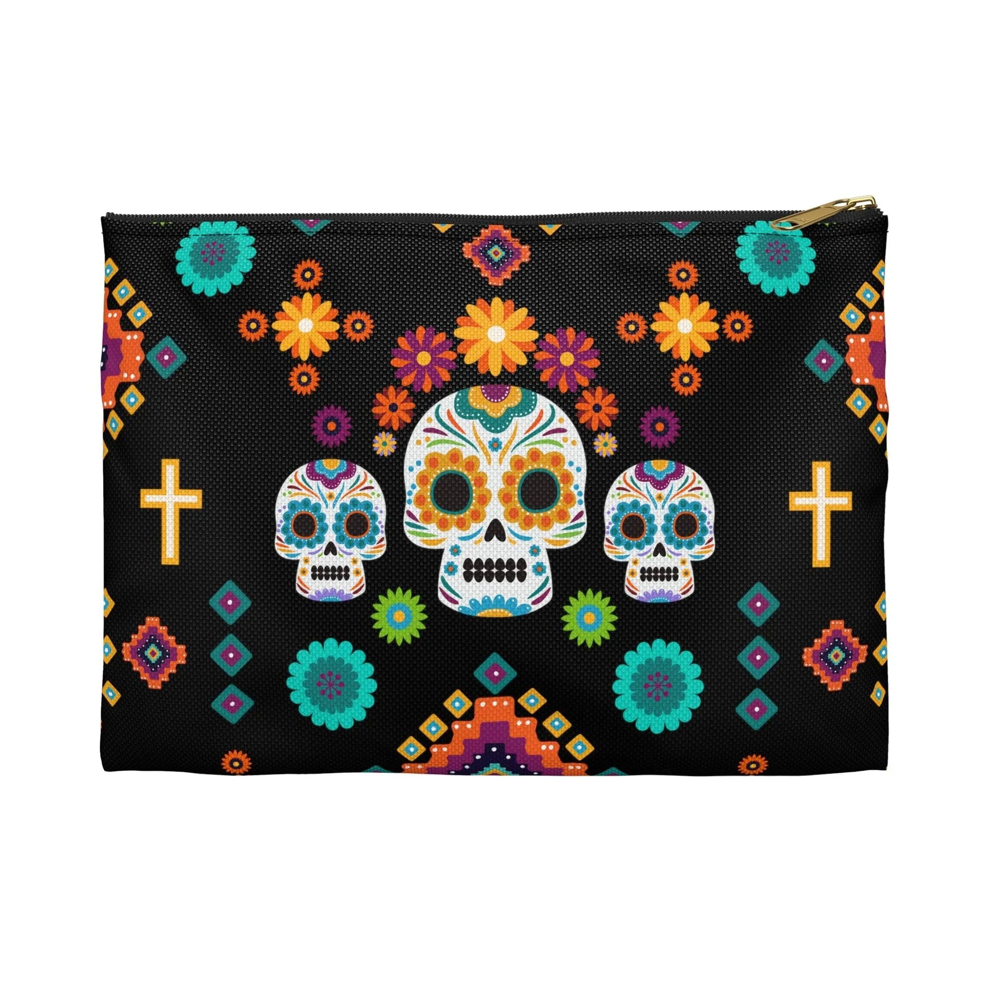 Mexican Day of the Dead Black Pouch - The Global Wanderer