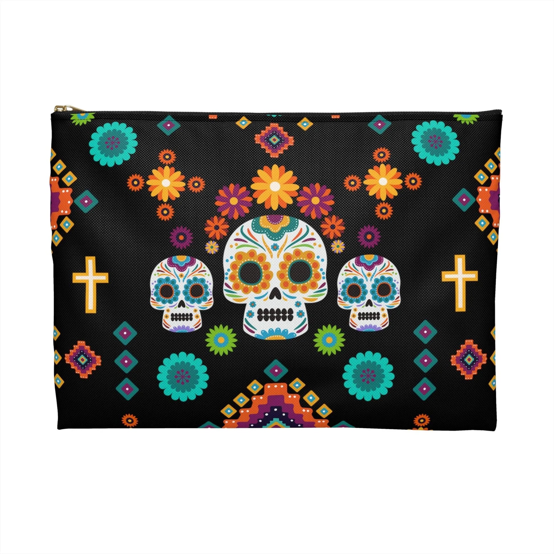 Mexican Day of the Dead Black Pouch - The Global Wanderer