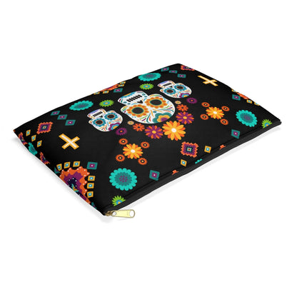 Mexican Day of the Dead Black Pouch - The Global Wanderer