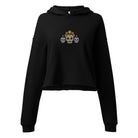 Mexican Day of the Dead Embroidered Cropped Hoodie - The Global Wanderer