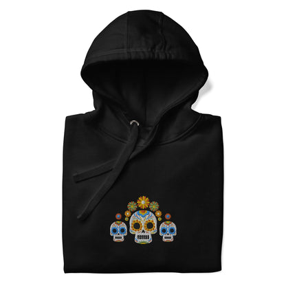 Mexican Day of the Dead Embroidered Hoodie - The Global Wanderer