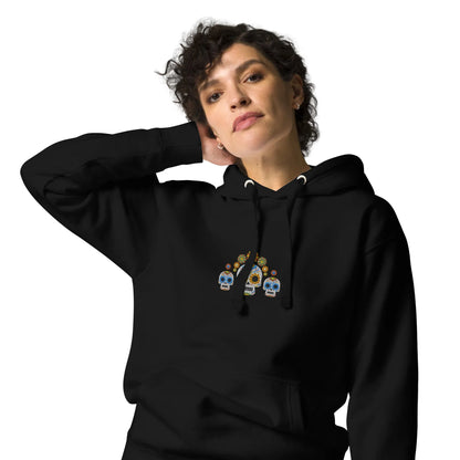 Mexican Day of the Dead Embroidered Hoodie - The Global Wanderer