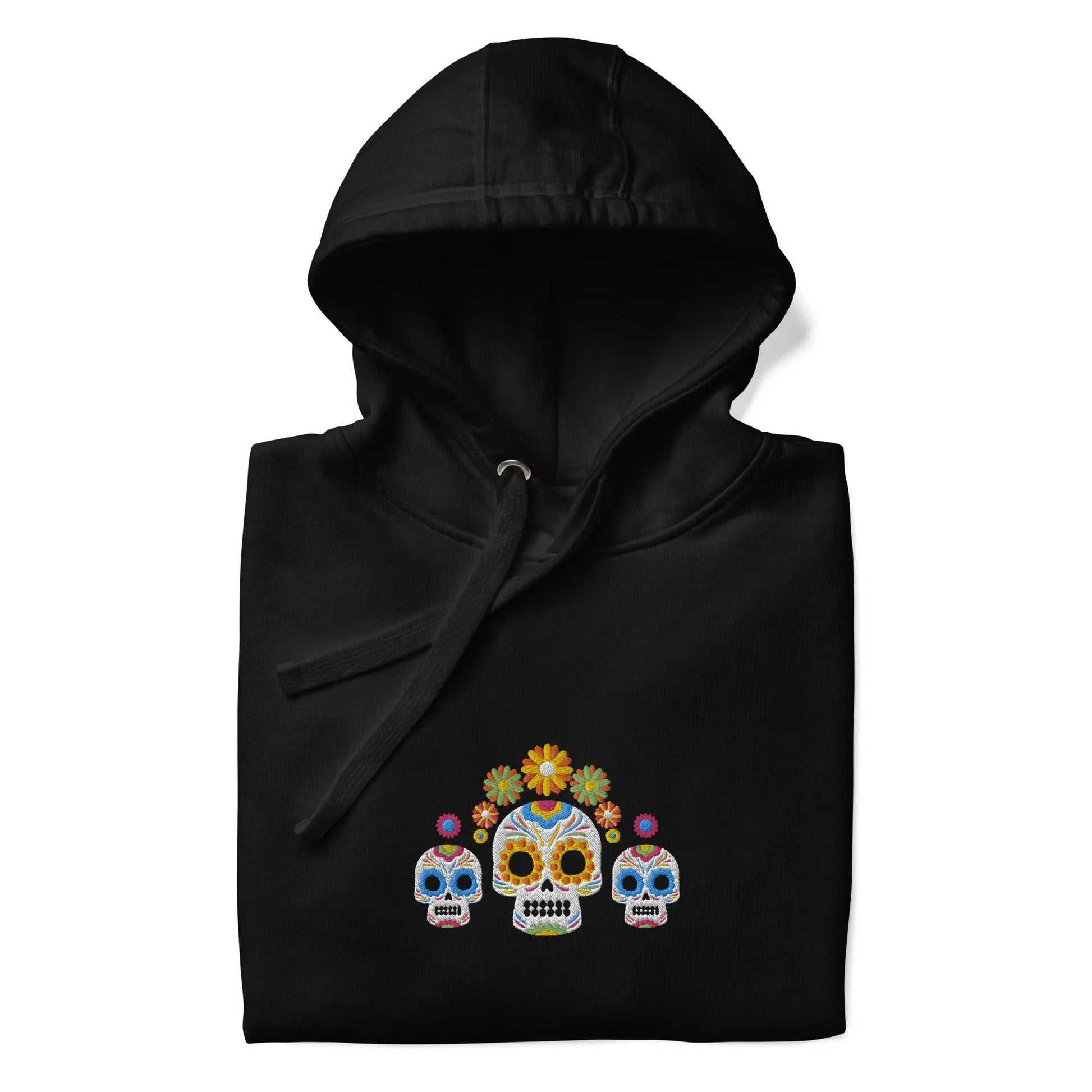 Mexican Day of the Dead Embroidered Hoodie - The Global Wanderer