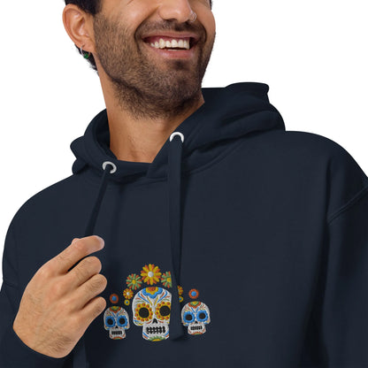 Mexican Day of the Dead Embroidered Hoodie - The Global Wanderer