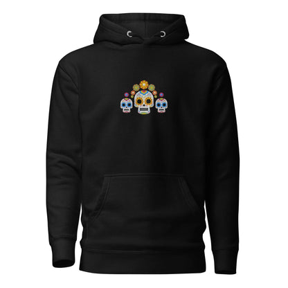 Mexican Day of the Dead Embroidered Hoodie - The Global Wanderer