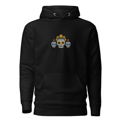 Mexican Day of the Dead Embroidered Hoodie - The Global Wanderer