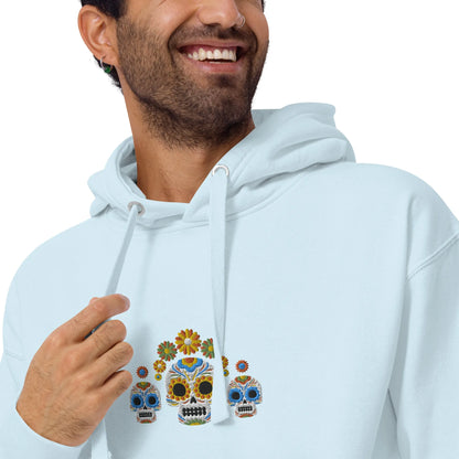 Mexican Day of the Dead Embroidered Hoodie - The Global Wanderer