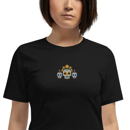 Mexican Day of the Dead Embroidered T-Shirt - The Global Wanderer