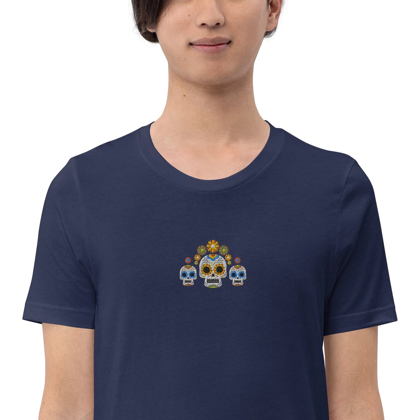 Mexican Day of the Dead Embroidered T-Shirt - The Global Wanderer