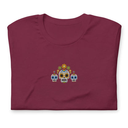 Mexican Day of the Dead Embroidered T-Shirt - The Global Wanderer