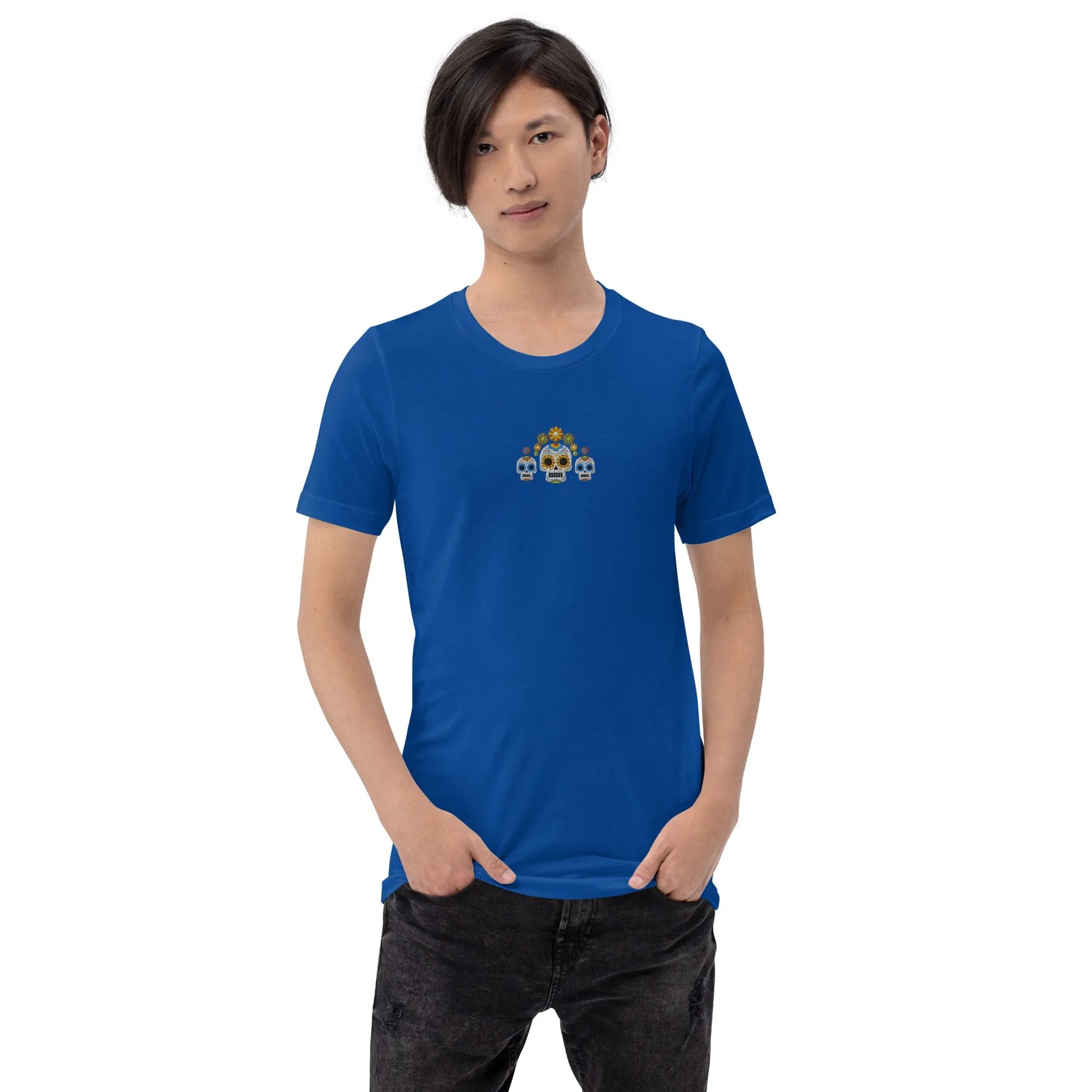 Mexican Day of the Dead Embroidered T-Shirt - The Global Wanderer