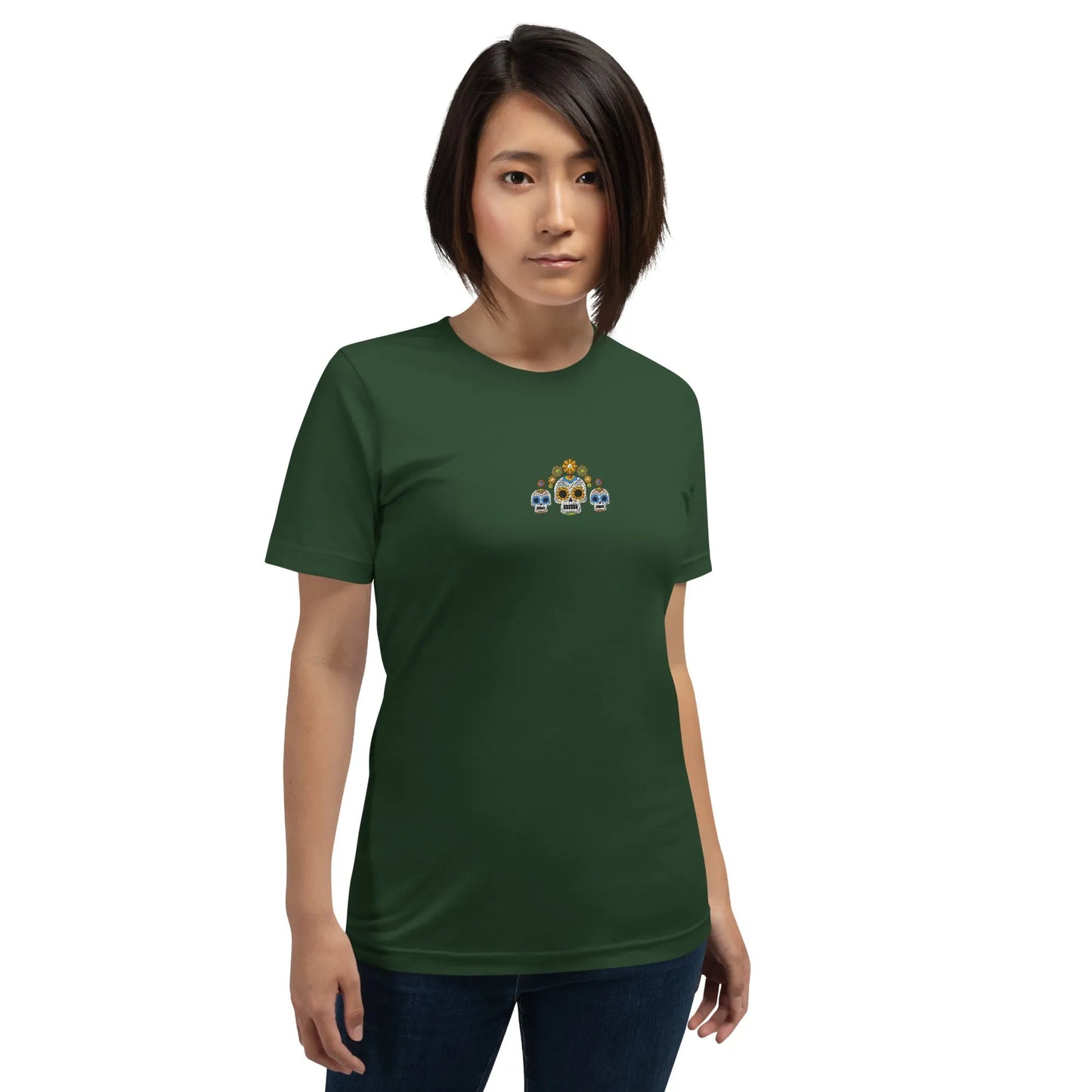 Mexican Day of the Dead Embroidered T-Shirt - The Global Wanderer