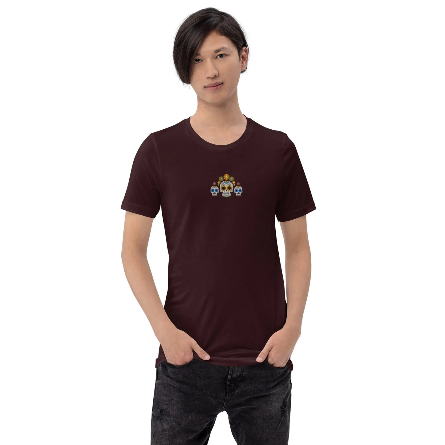 Mexican Day of the Dead Embroidered T-Shirt - The Global Wanderer