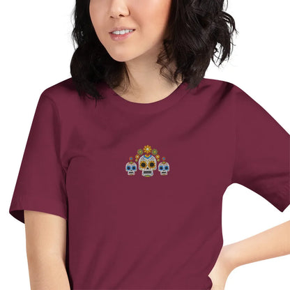 Mexican Day of the Dead Embroidered T-Shirt - The Global Wanderer