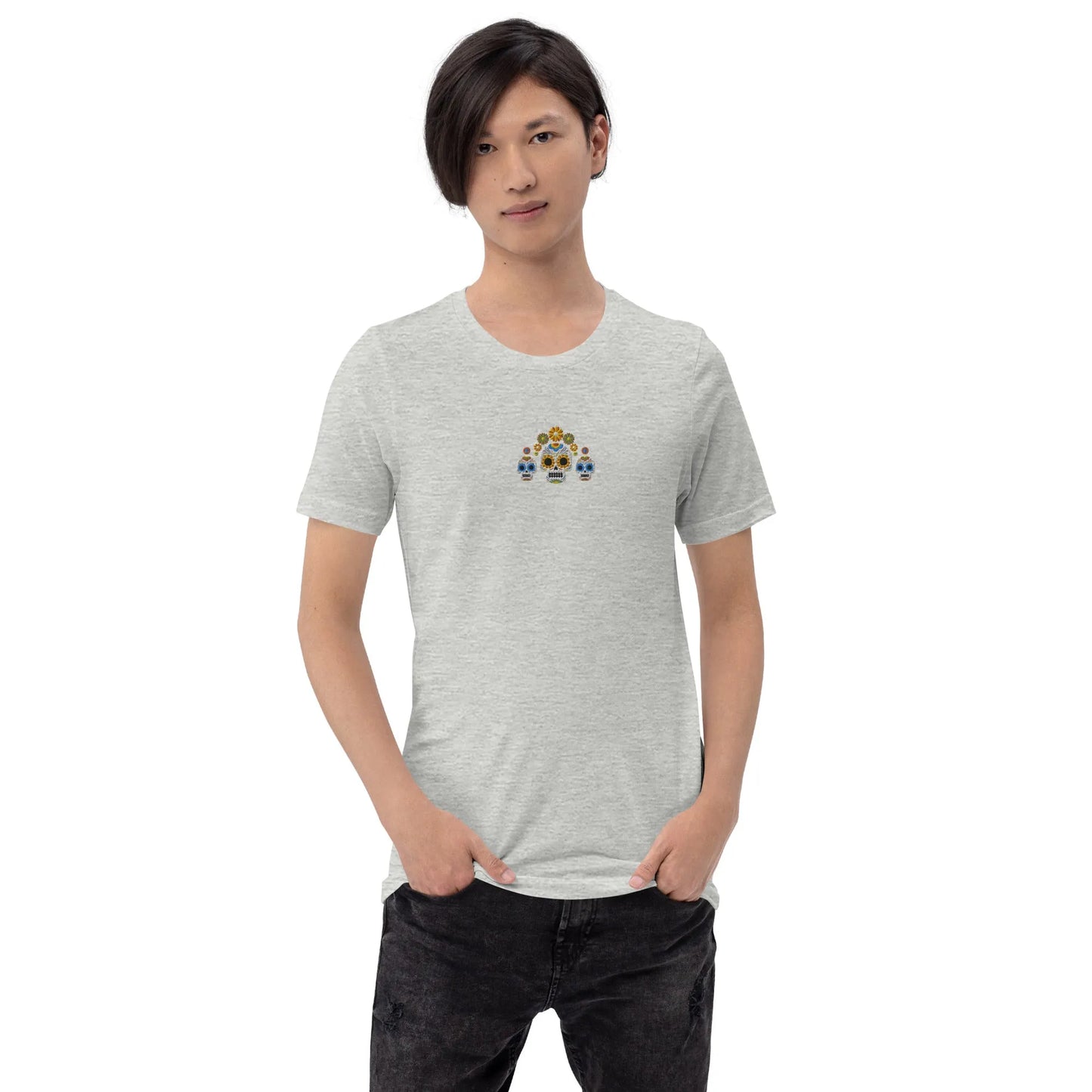 Mexican Day of the Dead Embroidered T-Shirt - The Global Wanderer