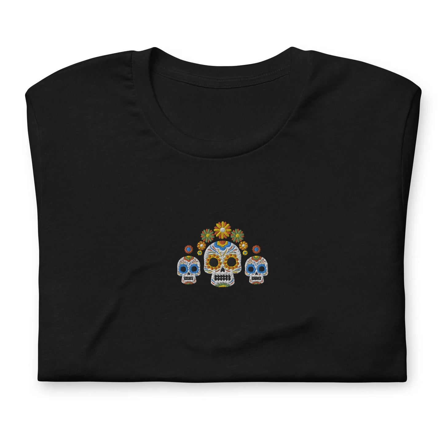 Mexican Day of the Dead Embroidered T-Shirt - The Global Wanderer