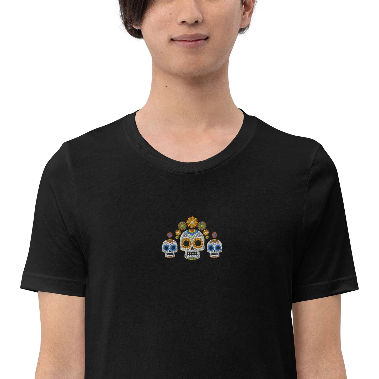 Mexican Day of the Dead Embroidered T-Shirt - The Global Wanderer